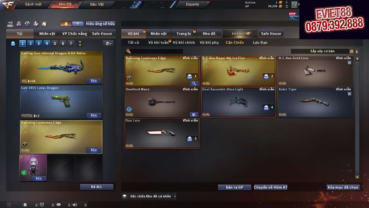 shop acc cf uy tin gia re